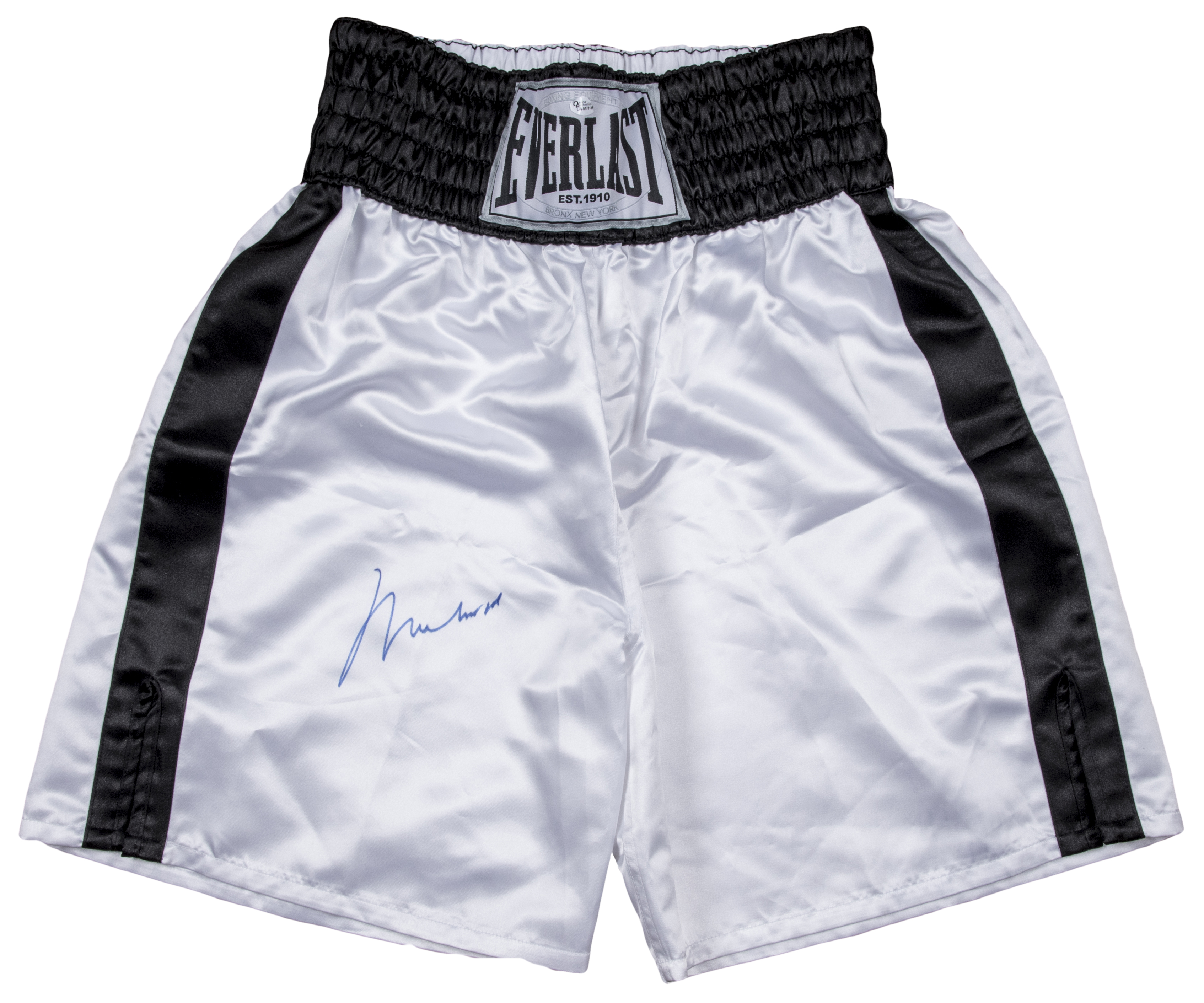 Lot Detail - Muhammad Ali Autographed White Everlast Shorts (PSA/DNA)