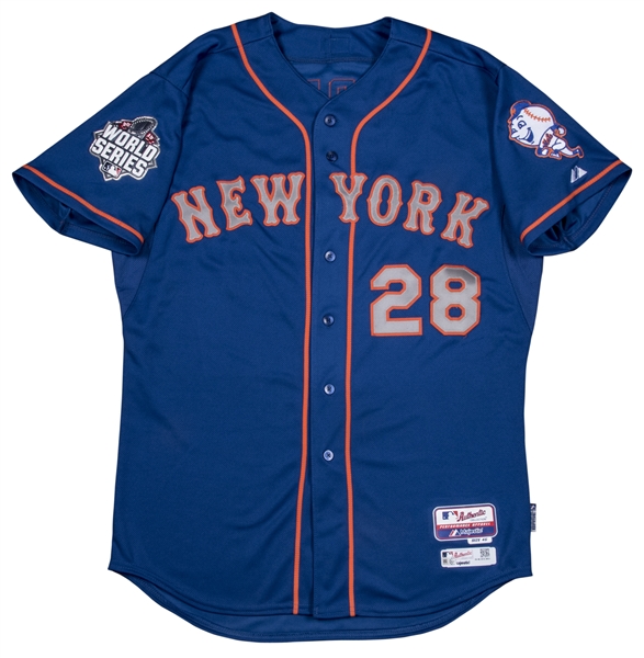 New York Mets Blue Jersey Size XL Majestic Stitched with Mr Met! new w/out  tags
