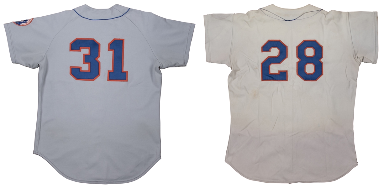 Lot Detail - Early 1970's Game Used New York Mets Jerseys - Harry Parker &  John Milner