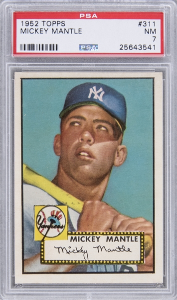 Extraordinary 1952 Topps #311 Mickey Mantle Rookie Card - PSA NM 7 - From the Famous "Rosen Find"