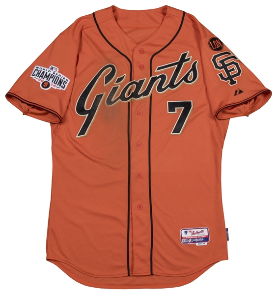 San Francisco Giants #7 Gregor Blanco 's Game-Used Orange Friday
