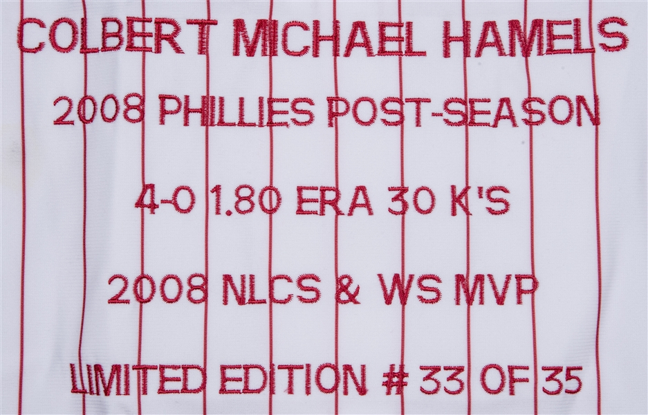 Cole Hamels 2008 Philadelphia Phillies World Series Home/Road/Alt  Men's Jersey