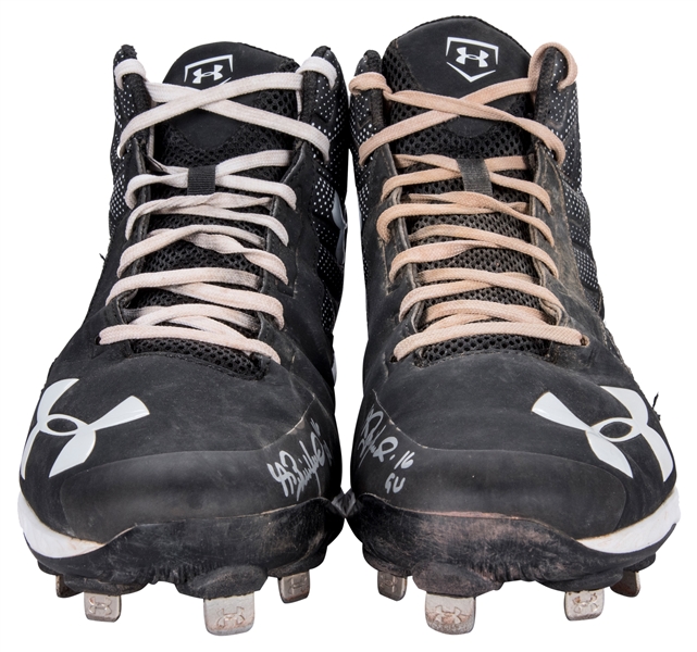 Lot Detail - 2016 Andrew Benintendi Game Signed Under Amour Cleats – MLB Prospect) (Anderson LOA)