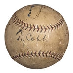 Mid 1920s Ty Cobb Signed OAL Ban Johnson Baseball (Beckett)