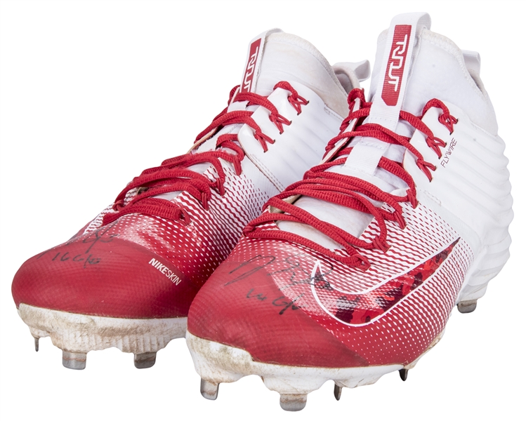 Mike Trout Game Used Cleats 2022 City Connect Signed LOA - Sports