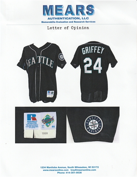 Lot Detail - 1999 Ken Griffey Jr. Game Used & Signed Seattle
