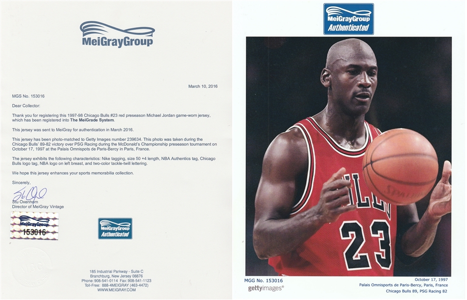 Lot Detail - 1997-98 Michael Jordan Chicago Bulls Player-Worn