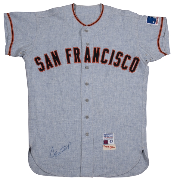 Sold at Auction: Willie Mays Jersey Signed with LOA