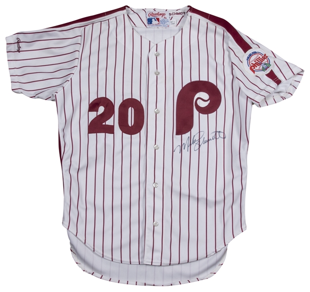 Lot Detail - 1988 Mike Schmidt Game Used and Signed Philadelphia Phillies  Home Jersey (JSA)