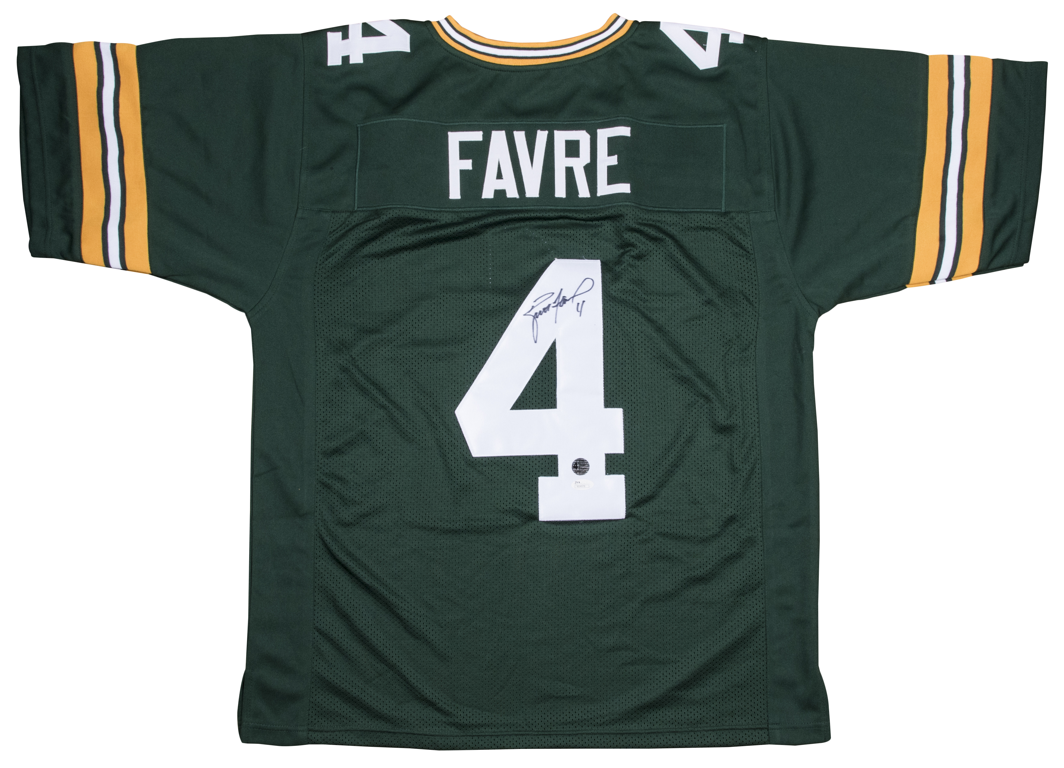 Lot Detail - Brett Favre Autographed Green Bay Packers Green Jersey (JSA)