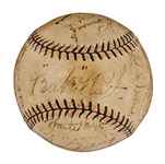 1927 New York Yankees World Champions Team Signed OAL Ban Johnson Baseball (21 Signatures) - Including Ruth, Gehrig and Lazzeri (PSA/DNA)