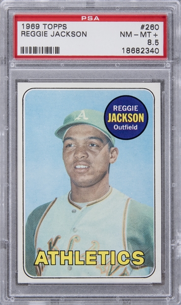 Lot Detail 1969 Topps 260 Reggie Jackson Rookie Card Psa Nm Mt 8 5