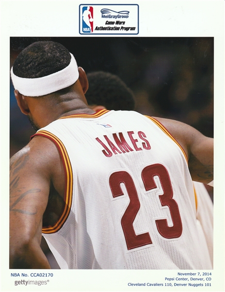 2014-15 LeBron James Game Used Cleveland Cavaliers Road Jersey