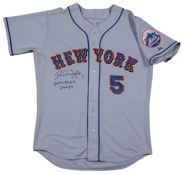 Lot Detail - 2006 David Wright Game Used and Signed NLDS New York Mets Road  Jersey Worn on 10/07/06 (MLB Authenticated & Mets-Steiner LOA)