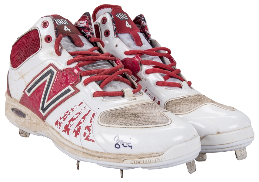 Lot Detail - Yadier Molina Game Issued and Signed New Balance Cleats (Molina  LOA)