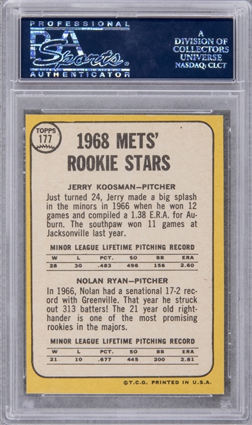 Lot Detail - 1968 Topps Milton Bradley #177 Nolan Ryan Rookie Card 
