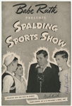 1944 Babe Ruth Autographed Spalding Sports Show Program (PSA/DNA)