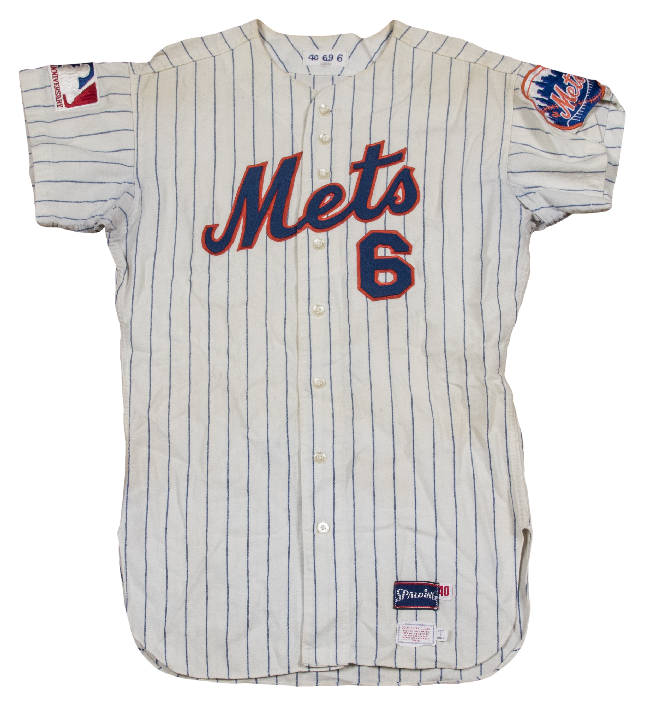 Lot Detail - 1969 Al Weis New York Mets World Series Game Used Home Pinstripe Jersey