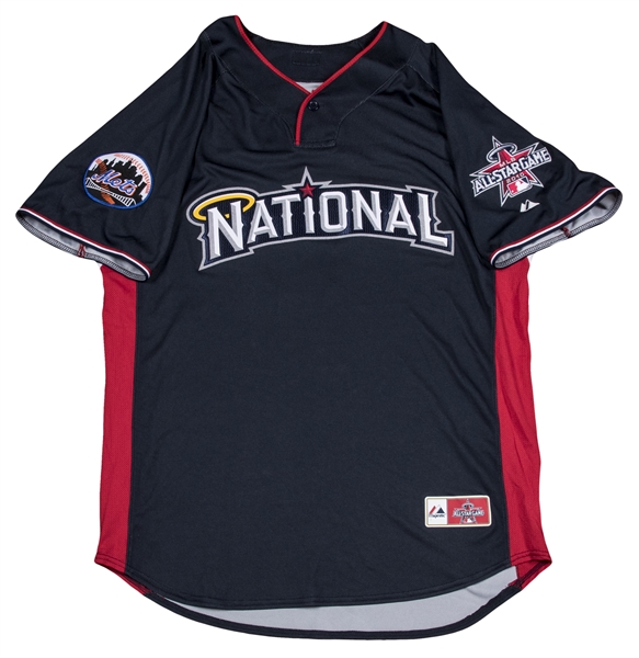 National League Blank Majestic Women's 2019 MLB All-Star Game Workout Team Jersey Navy Red