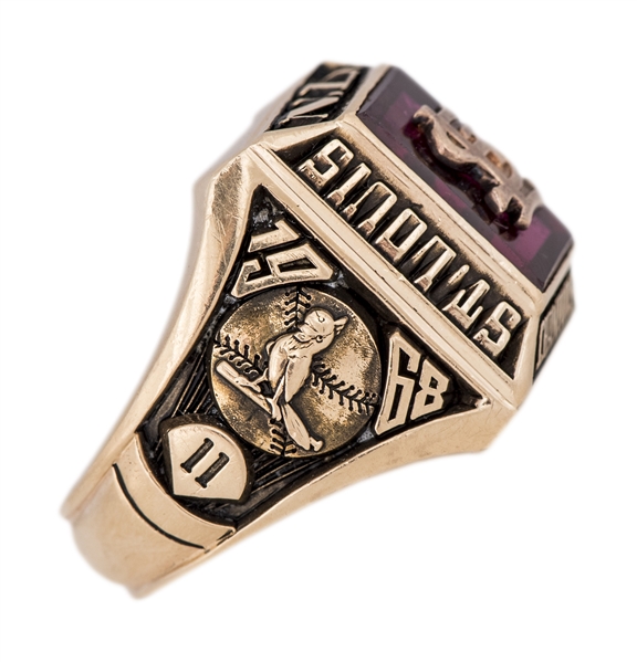 Lot Detail - 1968 St. Louis Cardinals National League Champions Players Ring  Presented To Dick Schofield (Schofield LOA)