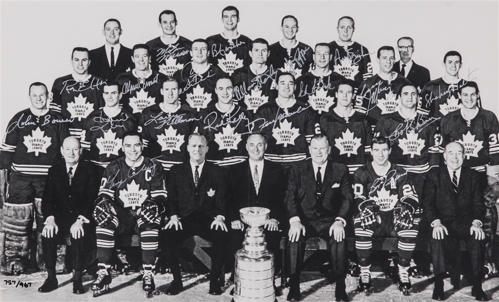 1967 Toronto Maple Leafs Team Signed Stanley Cup Playoff
