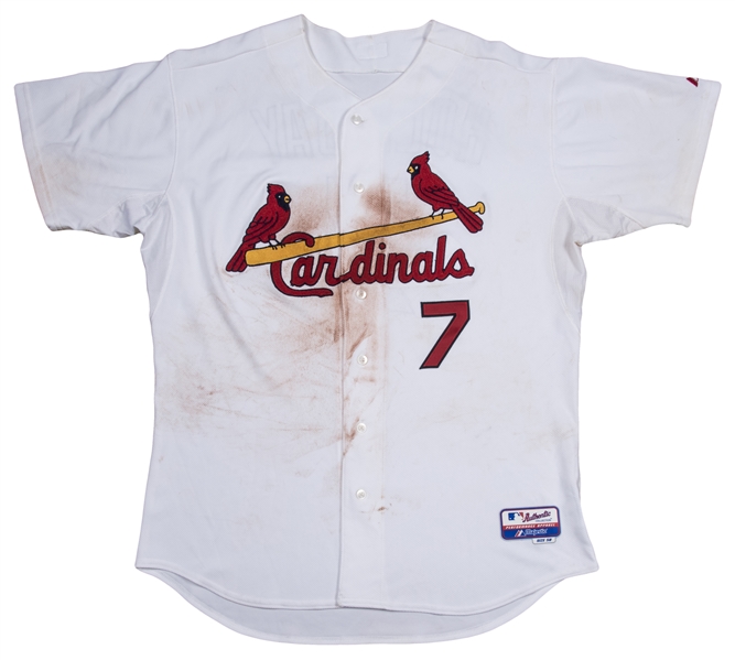 Lot Detail - 2010 Matt Holliday Game Used and Signed St. Louis Cardinals  White Home Jersey Worn on 07/30/10 (MLB Authenticated & Beckett)