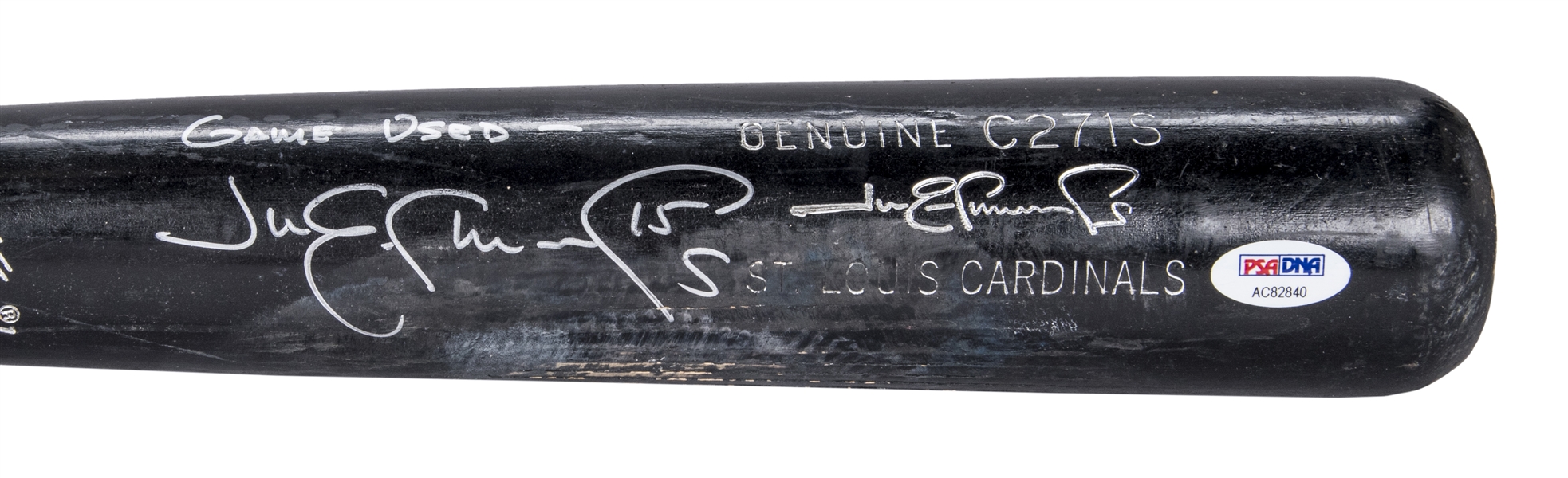 Jim Edmonds Autographed Baseball Bat Including Three 8 x 10 Photograph  and Bat in a 20 x 37 Deluxe Frame Shadow Box