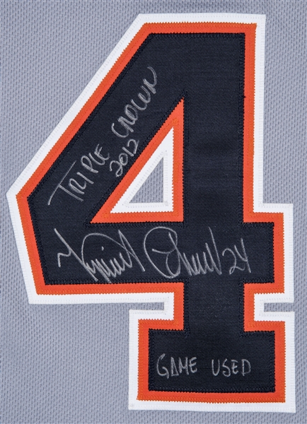 Miguel Cabrera Signed Detroit Tigers Gray Jersey (JSA COA) 2012 AL Tri –