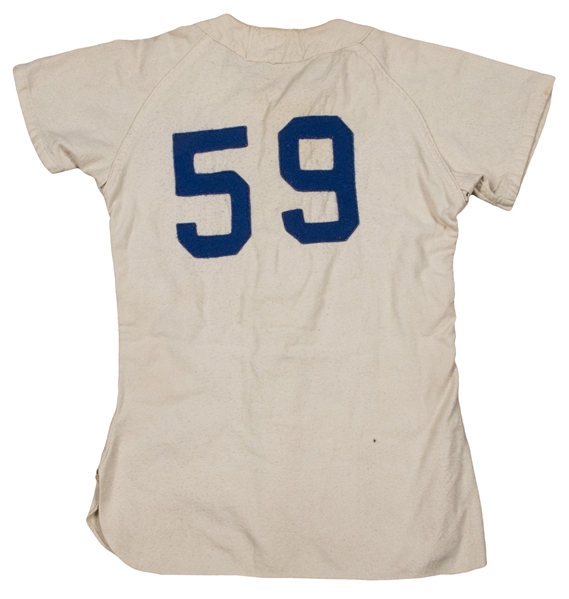 Lot Detail - Historically Significant 1951 Jackie Robinson Game Used  Brooklyn Dodgers Home Jersey (MEARS A8)