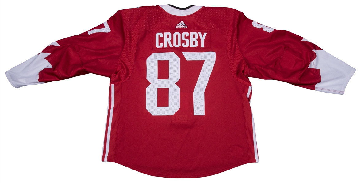Lot Detail - Sidney Crosby Signed Authentics Fabrics