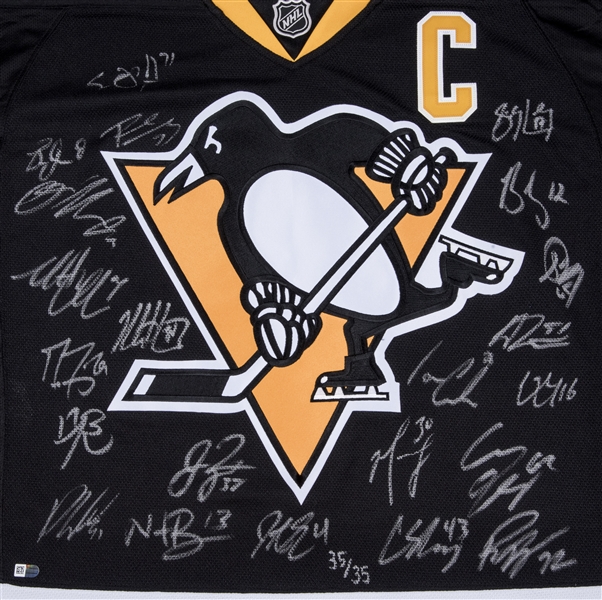 2016 Pittsburgh Penguins LE Crosby Authentic Reebok Captains Jersey  Team-Signed by (22) with Sidney Crosby, Evgeni Malkin, Marc-Andre Fleury,  Matt Murray, Nick Bonino, Phil Kessel, Bryan Rust, Kris Letang (Fanatics  Hologram)