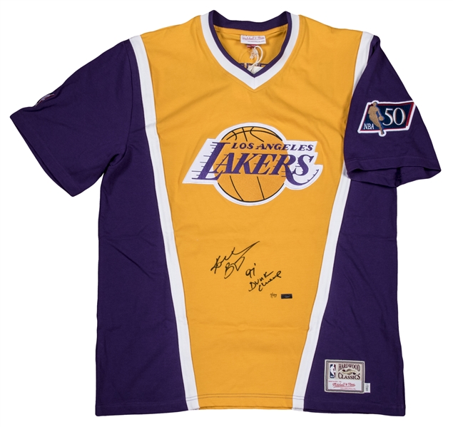 Lot Detail - 1998 Kobe Bryant L.A. Lakers Warm-Up/Shooting Shirt