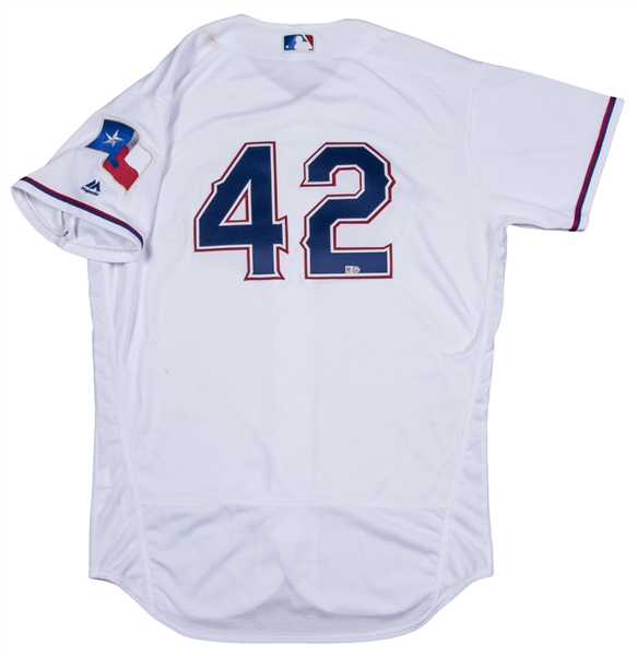 Lot Detail - 2016 Rougned Odor Game Used Texas Rangers Commemorative #42  Jackie Robinson Day Home Jersey (MLB Authenticated)