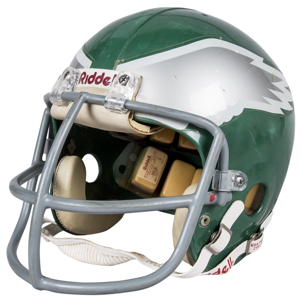 Philadelphia Eagles Game Used Dark Green Helmet DP06857