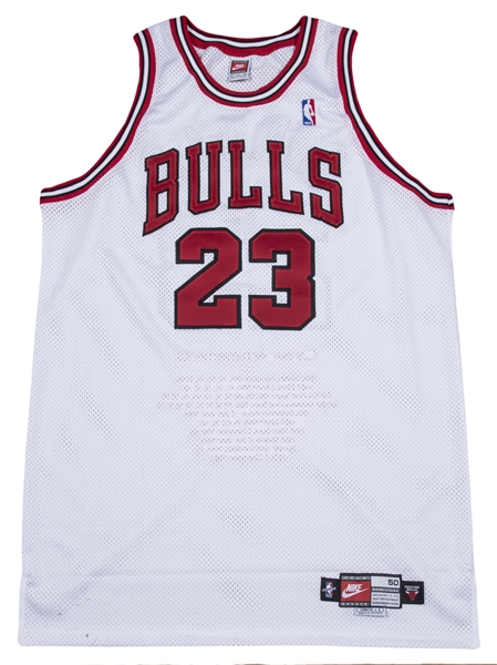 Michael Jordan Chicago Bulls Autographed Champion Red Jersey