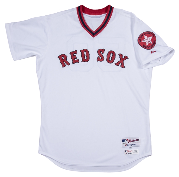 Lot Detail - 2015 Mookie Betts Game Used and Signed Boston Red Sox 1975  Throw Back Uniform - 2 HOME RUNS! Worn on 5-5-16 (Jersey and Pants) (MLB  Authenticated & Fanatics)