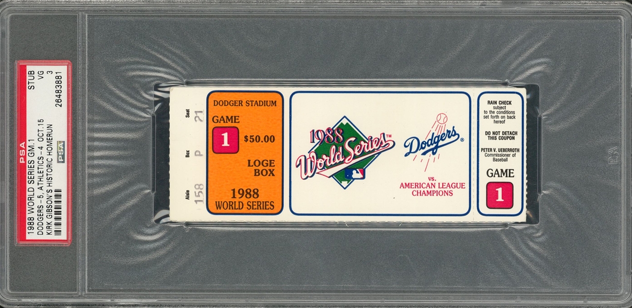 1988 World Series, Game 1: A's @ Dodgers 