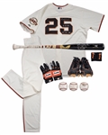 2006 Barry Bonds Game Used and Signed Home Run #716 Ensemble Including Full Uniform, Bat and Baseballs (3) (MLB Authenticated & Bonds LOA) 