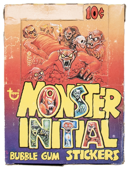 1974 MONSTER INITIAL Stickers Topps Wax Pack