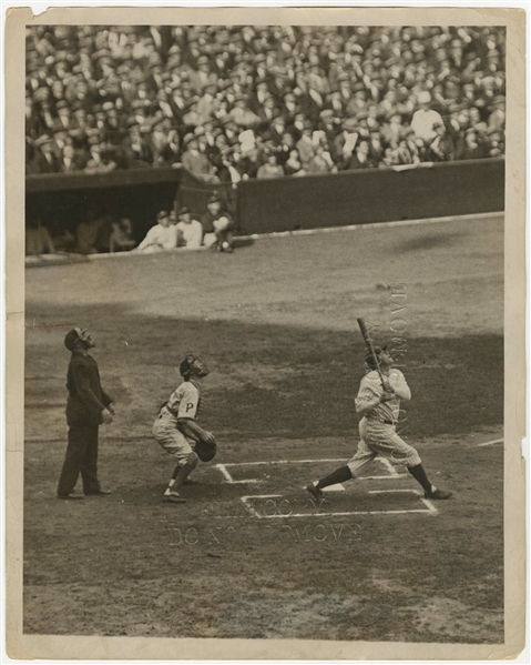 1927 Babe Ruth "World Series Home Run" Underwood & Underwood Co. Type 1 Photo (PSA/DNA) 
