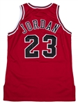 1996-97 Michael Jordan Game Used and Signed/Inscribed Chicago Bulls Road Jersey (Bulls LOA, MEARS A10 & PSA/DNA) 