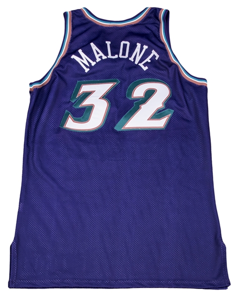 Lot Detail - 1998 Karl Malone Utah Jazz NBA Finals Game-Used Road