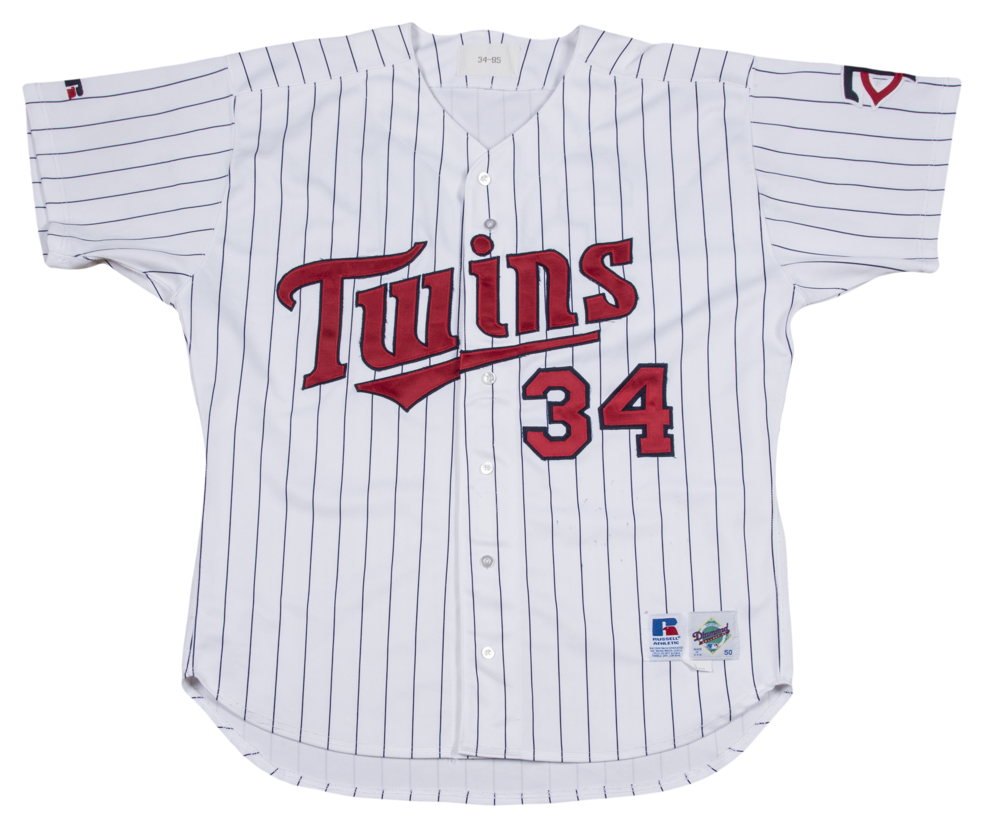 Lot Detail - 1995 Kirby Puckett Game Used Minnesota Twins Home Jersey