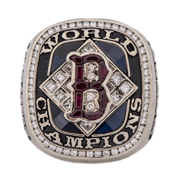 Lot Detail - 2004 Boston Red Sox World Series Champions Player Ring With  Original Wood Presentation Box Presented to Pokey Reese (Reese LOA)