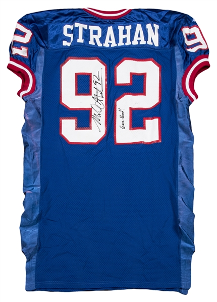 michael strahan autographed jersey
