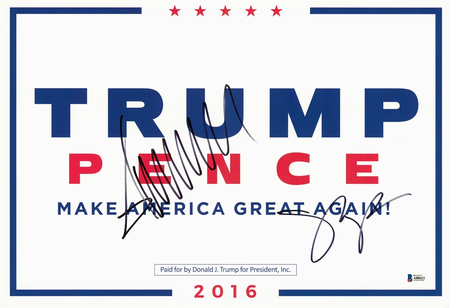 Trump Pence 2016 Make America Great Again MAGA 16x26 Official Campaign Yard Sign 