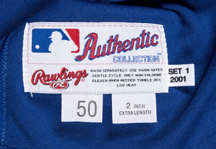 Lot Detail - 2001 Alex Rodriguez Game Used & Signed Texas Rangers Blue  Alternate Jersey (Beckett)