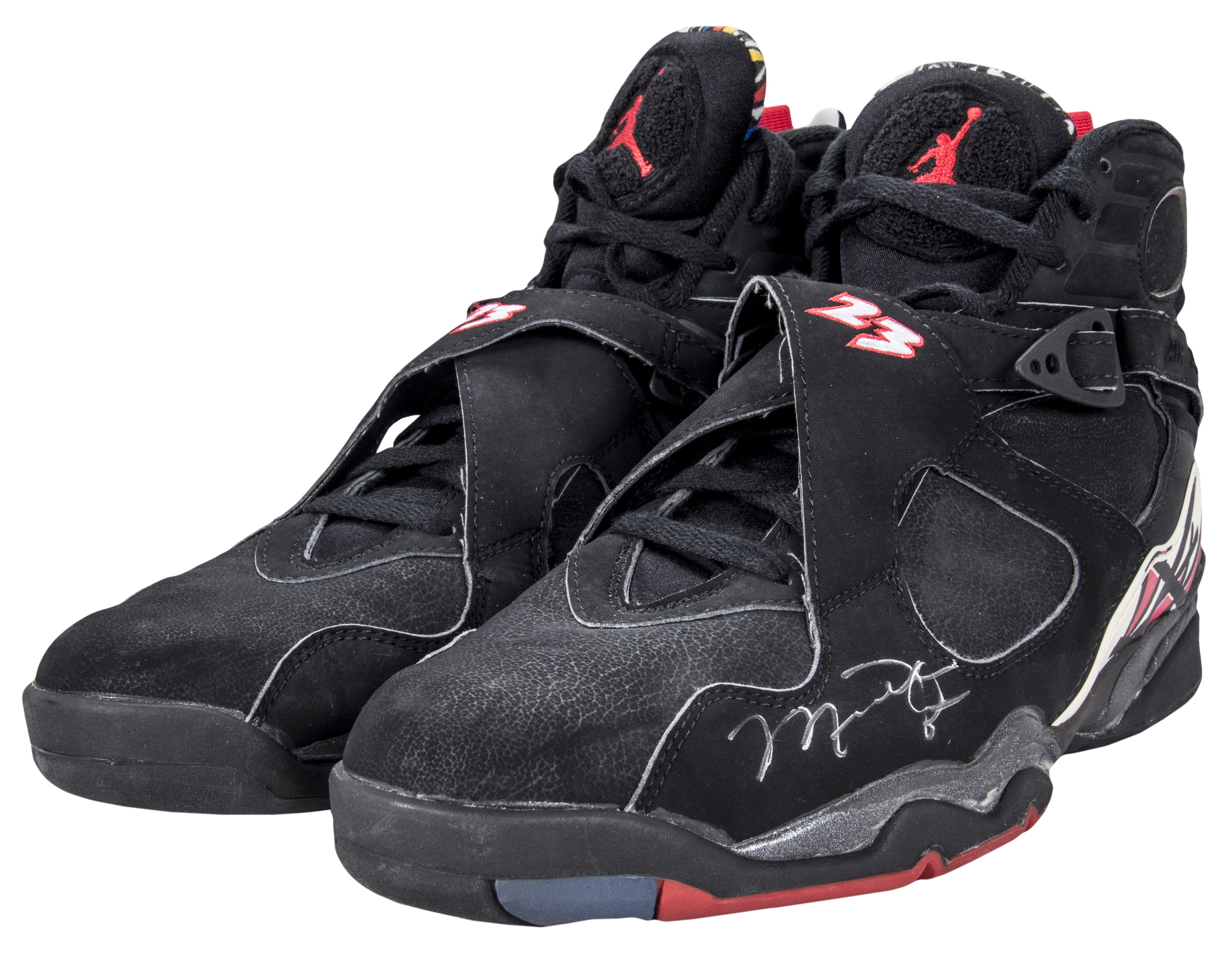 Lot Detail - 1992-93 Michael Jordan Game Used Nike Air Jordan VIII Playoff  \u0026 Finals Sneakers (MEARS, Bulls LOA \u0026 Beckett)