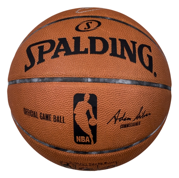 Stephen Curry Autographed Warriors Finals LEATHER basketball