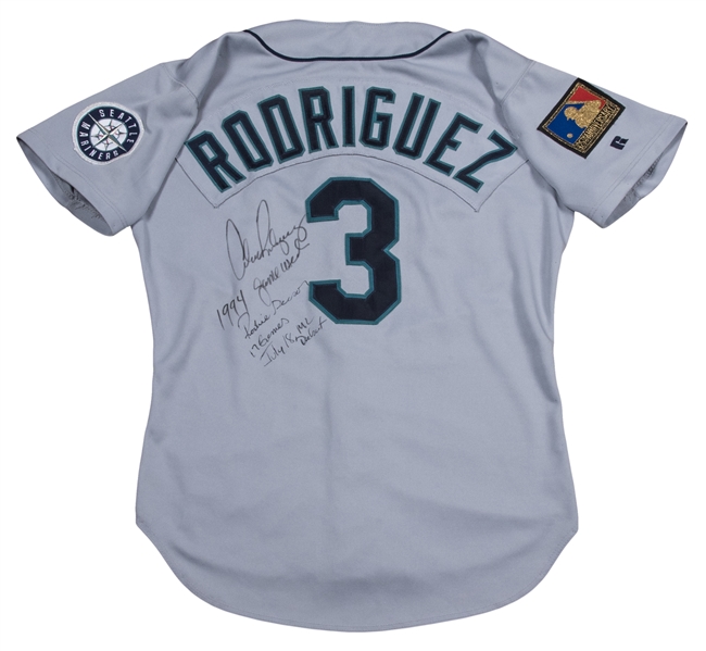 Alex Rodriguez Signed Game-Used Mariners Jersey Inscribed Game